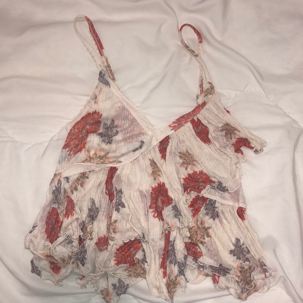 FREE PEOPLE GORGEOUS FLORAL FLOW TANK TOP